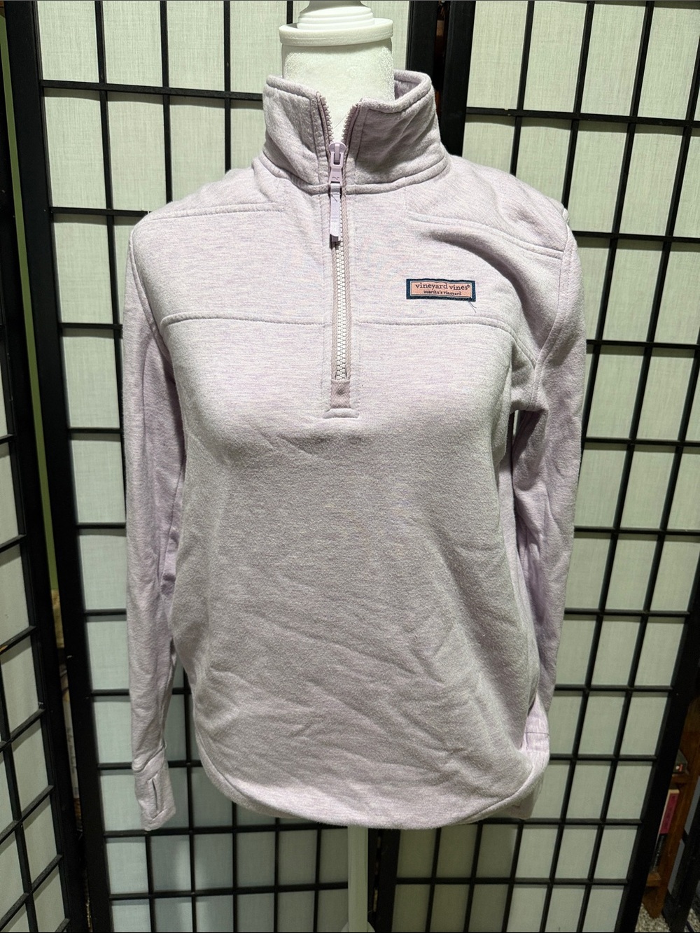 Vineyard Vines Martha’s Vineyard Preppy Light Lavender Quarter-Zip Pullover